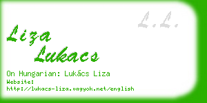 liza lukacs business card