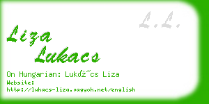 liza lukacs business card